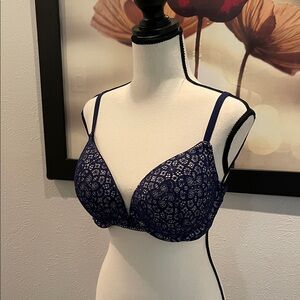 Victoria's Secret Deep Blue Lace Bra